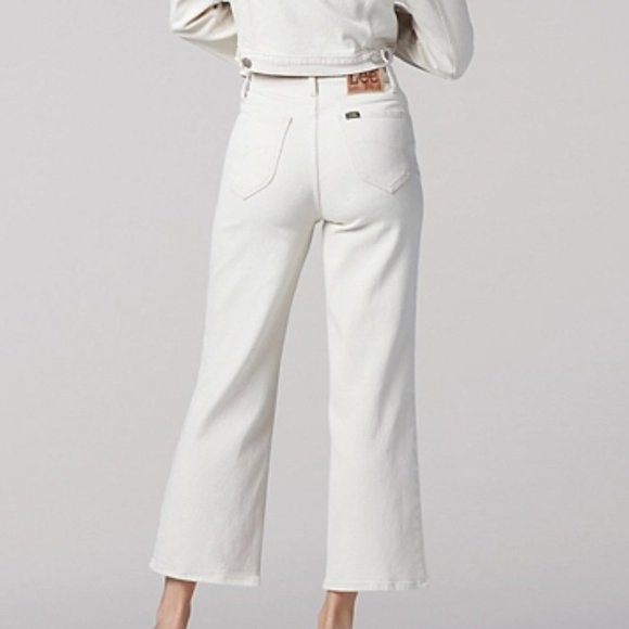 LEE Vintage Modern 28 NWT Ecru DENIM Wide Leg High Rise Jeans - Picture 4 of 13